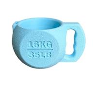 Naroote Porta Pinta di Gelato Kettlebell Custodia per Gelato Blu Stampata in 3D per Pinte da 16 Once con Manico e Fessura per Cucchiaio Design PLA Stabile per gli Amanti dei Dessert e