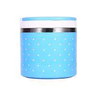 Naroote Portapranzo Termico Isolante in Acciaio Inossidabile per Contenitore per Alimenti Caldi con Doppi Manici, Anello in Silicone per Effetto Sigillante per Forniture da