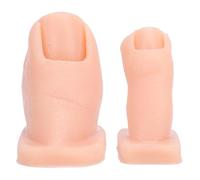 Naroote Pratica di Verniciatura delle Unghie Dita in Silicone per Training di Manicure Tecniche di Nail Art per Saloni di Bellezza o Istituti 2 X Dita Artificiali (stile 1)