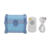 Naroote Proiettore Northern Lights, Lampada a Forma di Scrigno del Tesoro con Altoparlante Bluetooth, Rumore Bianco, Telecomando, Spegnimento Automatico, per Festa a Casa (BLUE) (BLUE)