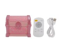 Naroote Proiettore Northern Lights, Lampada a Forma di Scrigno del Tesoro con Altoparlante Bluetooth, Rumore Bianco, Telecomando, Spegnimento Automatico, per Festa a Casa (BLUE) (PINK)