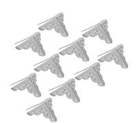 Naroote Protezioni Angolari per Scatole di Legno Protezione Decorativa per Bordi in Ferro per Tavolo, Scatola, Custodie in Legno, Angolo per Custodia Regalo da 12 Pezzi, Stile Antico per Portagioie