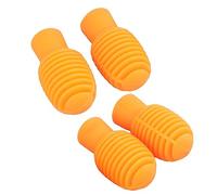 Naroote Punte Mute in Silicone con Punta Silenziosa per Bacchette da 4 Pezzi per Esercitazioni Rumorose Accessorio Morbido e Durevole (ORANGE)