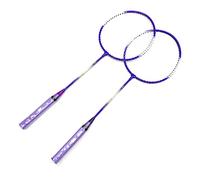 Naroote Raccolto di Badminton Set di 2, Racchetta Badminton Racquet 2 Player Super Light Spalato in Lega di Ferro Set per Outdoor, Garden, Beach, Family Fun Game (Viola)