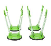 Naroote Rastrelliera Porta Sacchetti, Supporto Regolabile per Mani Libere da, Base Antiscivolo per la Preparazione degli Alimenti, Supporto per Sacchetti da Congelatore in Plastica da 4 Pezzi per