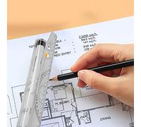Naroote Righello a Rotolo Parallelo, Strumento di Disegno Leggero e Liscio, Strumento in Scala Trasparente per Architetti, Ingegneri e Artisti, Lunghezza 30 Cm