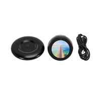 Naroote Robot per Auto AI, ABS PC Smart Car Dashboard Robot Ornamento con Doppi Microfoni LCD da 2,1 Pollici Riproduzione Musicale Rotante a 360° per la Guida Quotidiana