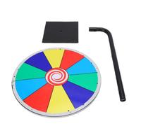 Naroote Ruota Girevole per Premi con Supporto Luce LED 10 Slot | Ferro e Plastica ABS, 31 Cm, Striscia LED Calda, Base Robusta Cancellabile, per Fiere, Carnevali, Giochi Domestici