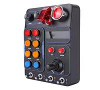 Naroote Scatola di Controllo Centrale del Simulatore di Gara, Tastiera Programmabile, 30 Funzioni Assegnabili, Levetta con Contatto in Metallo, Retroilluminazione RGB, Ideale per Horizon F1 23