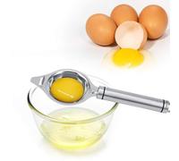 Naroote Separatore di Tuorlo in Acciaio Inossidabile Utensile da Antiruggine Durevole Facile Separazione degli Albumi 22,5 Cm Argento 1 unità