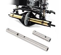 Naroote Set Boccole per Assi Posteriori in Acciaio Inossidabile RC per Wraith RR10 90048 90053 Parte di Ricambio per Auto Assiale 1/10 Facile Installazione Argento 2 Pezzi per Appassionati di RC