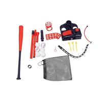 Naroote Set da Baseball 3 in 1, Altezza Regolabile 83 * 120 Cm Macchina per Lanciare Magliette Sospese, Popper per Magliette con 6 Palle da Baseball 1 Mazza, Ideale per Ragazzi e Ragazze Che