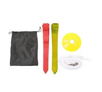 Naroote Set da Calcio con Bandiere per Giovani, Morbido e Facile da Usare Set da Calcio con Bandiere per Adulti, Sicuro, Resistente e Durevole per Gli Allenamenti all'aperto (Rosso e Giallo)