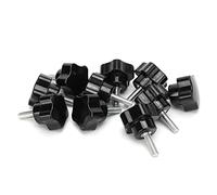 Naroote Set di 10 Bulloni con Pomello, Maniglie con Pomello Girevole a Stelle in Plastica Tecnica Durevole per Progetti di Miglioramento della Casa, M6x32x20