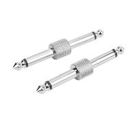 Naroote Set di 2 Adattatori per Effetti Audio da 6,35 Mm per la Riduzione del Rumore Nella Struttura dei Pedali per Chitarra (SILVER)