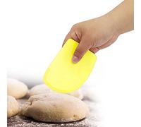 Naroote Set di 3 Raschietti per Impasto per Uso Alimentare, Spatole per Crema Durevoli per la Cottura in Famiglia, Colori Rosa/giallo/blu, Strumenti di Cottura Perfetti (YELLOW)