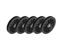 Naroote Set di 5 Pezzi per Puleggia con Nucleo in Nylon con Cuscinetto da | Compatibile con Macchine a Cavo, Nucleo in Ferro di Nylon, Cuscinetti di Ritenzione del Grasso, Gru di Sollevamento,