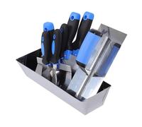 Naroote Set di Coltelli per Cartongesso, Set di Spatole per Mastice in Acciaio Inossidabile da 8 Pezzi con Coltelli per Nastratura, Raschietto per Pittori e Vaschetta per Fango da 14", Kit di