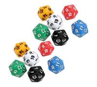 Naroote Set di Dadi Didattici Set di Dadi Educativi in plastica da 12 Pezzi a 20 Facce per Giochi di Matematica, Giochi da Tavolo e Scenari di Insegnamento Digitale per Bambini e Insegnanti