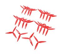 Naroote Set di Eliche a Tre Pale Eliche per Droni a 3 Pale in Policarbonato Durevole per Droni da Corsa FPV da 7 Pollici 8 Pollici 10 Paia (rosso)
