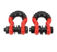 Naroote Set di Grilli Ad Anello a D 2 Pezzi 3/4 Pollici 5952 Libbre per Carichi Pesanti per Accessori di Recupero ATV UTV Zincati (Rosso)