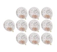 Naroote Set di Palloncini in Lattice Stampati con Parole di Buon Compleanno 10 Pezzi Palloncini con Paillettes e Coriandoli da 12 Pollici per la Decorazione del Partito Opzioni Colore Oro (Palle di