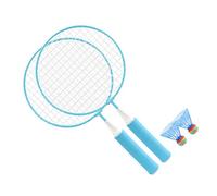 Naroote Set di Racchette da Badminton in Rete Oversize per Bambini con 2 Palline per Bambini Telaio in Lega Impugnatura Comoda per (BLUE)