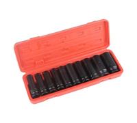 Naroote Set di Socket di Impatto, 10pcs 1/2 Pollice Strumento di Presa a Impatto a Profondo Strumento di Riparazione dell'Adattatore a 6 Punti Adattatore Ad Alta Durezza