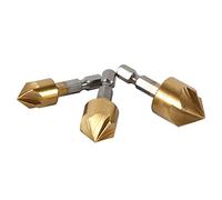 Naroote Set di Svasatori per Smusso in Acciaio Ad Alta velocità 90 Gradi Taglierina per Smussare Legno 6 Pezzi 1/4" Codolo Esagonale per Alesatore per la Lavorazione del Legno Adatto per Plastica