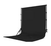 Naroote Sfondo Ritratto in Poliestere, Fondale Fotografico per Studio, 3 X 2 M, di Grandi Dimensioni, per Decorazioni Domestiche, Baby Shower, Adatto per l'installazione su Barra Trasversale (BLACK)