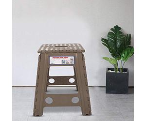 Naroote Sgabello Pieghevole Portatile in Plastica con Gradino, Sedia Pieghevole Antiscivolo per Adulti, Materiale Ecologico per Soggiorno, Camera da Letto, Scuola (#1)