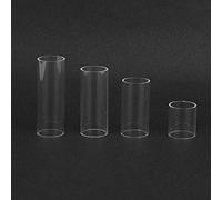 Naroote Slitta per Chitarra, Resistente, in Vetro Trasparente, con Barra di Tono Caldo, per Chitarra Elettrica, Basso, Canzoni Popolari, Confezione da 4, 28 Mm, 50 Mm, 60, 70 (1 set)