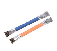 Naroote Spazzola per Scheda Madre Mini Spazzola per Pulizia Durevole per Componenti Elettronici, per Riparazione Scheda Madre in Acciaio Legato da 2 Pezzi Presa Comoda, Blu Arancione, Adatta per la