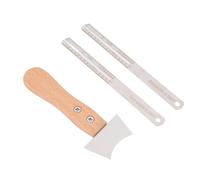 Naroote Strumento per la Pulizia dei Tasti della Taglierina per per Chitarra con 2 Righelli Manico in Legno di Acero per la Riparazione del Liutaio del Basso Acustico Elettrico