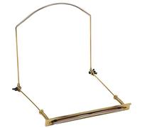 Naroote Supporto per Armonica Regolabile a 24 Fori Robusto Supporto per Collo per Musicisti Professionisti, Accessori per Strumenti a Fiato per Armonica a 24 Fori, Metallo Nero (Oro a)