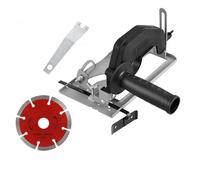 Naroote Supporto per Smerigliatrice Angolare, Staffa per Supporto per Smerigliatrice a 45 Morsetti, per Macchina da Taglio Regolabile, Ideale per Tavolo da Lavorazione del Legno (staffa, righello