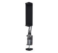 Naroote Supporto per Telefono con Supporto per Tablet, per Telefono con Rotazione a 360° con Morsetto, Braccio Lungo e Luce Regolabile, Design Portatile Pieghevole, Ideale per Scrivania e Letto (GRAY)