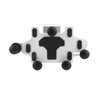 Naroote Supporto per Telefono Motociclistico, Clamp/Holder per Telefoni Motociclisti con Shock Sferici Che Assorbono la Testa per la Guida a Cavallo (SILVER)