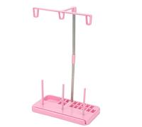 Naroote Supporto Porta Filo da Ricamo a 3 Coni Alimentazione del Filo per Supporto Rocchetto per Macchina da Cucire, Struttura Leggera e Robusta per Ricami Senza Problemi, Rosa