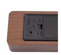 Naroote Sveglia Digitale a LED in Legno Suoni per il Controllo della Temperatura Sul Desktop per L'arredamento Dell'home Office, Mini Orologio da Tavolo Alimentato Tramite USB/batteria per la Vita