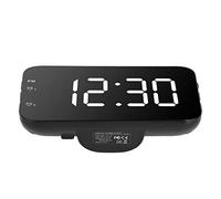 Naroote Sveglia LED con Doppia Sveglia e Display Grande (WHITE) | Design portatile, adatto per la camera da letto, lettura chiara dell\'ora, alimentato a batteria