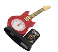 Naroote Sveglia Meccanica da Scrivania con Portapenne, Orologio Base Stabile a Forma di Chitarra per Ufficio in Camera da Letto