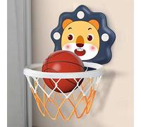 Naroote Tabellone da Basket Sospeso per Bambini per Gioco al Coperto, Supporto da Basket Portatile Senza Pugni con Ventosa, 29x25 Cm, Include Mini (Blue)