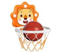 Naroote Tabellone da Basket Sospeso per Bambini per Gioco al Coperto, Supporto da Basket Portatile Senza Pugni con Ventosa, 29x25 Cm, Include Mini (Orange)