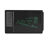 Naroote Tablet di Scrittura LCD, Tablet di Scrittura Elettronica LCD da 10 Pollici Ricaricabile Eliminabile Doodle Electronic Doodle con Calendario di Orologio Digitale per Uffici Domestiche (BLACK)