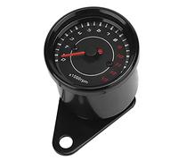 Naroote Tachimetro Contagiri Retroilluminato Universale per Moto, Manometro in Alluminio Resistente Adatto per Adatto per per per per gli Appassionati (guscio nero superficie nera)