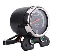 Naroote Tachimetro Universale Doppio Contachilometri per Moto con Retroilluminazione, Display della Marcia e Indicatore di Direzione per la Maggior Parte delle Motociclette, Resistente Alloggiamento