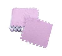 Naroote Tappetino in Schiuma Peluche Antiscivolo Tagliabile Piastrelle per Pavimenti a Mosaico Caldi per Zona Giorno 10 Pezzi (PURPLE)