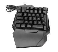 Naroote Tastiera da Gioco con una Sola Mano Retroilluminazione RGB Mini Design Portatile per Giocatori PC ABS 35 Tasti