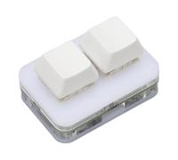 Naroote Tastiera di Programmazione Macro, Supporto Plug and Play Hot-swap, Piccola Mini Tastiera USB con 2 Tasti, Professionale per Tablet (WHITE)